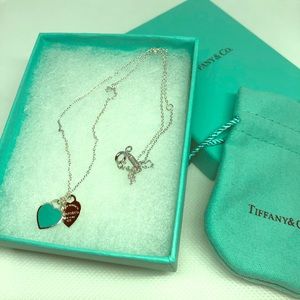 Tiffany Mini Double Heart Tag Pendant